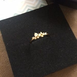 Blush and Bar Sasha Sparkle Ring 18K Gold Vermeil